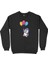 Balonlu Penguen Siyah Sweatshirt 1