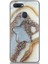 Oppo A5S Kapak Mermer Desenli Pop Socketli Silikon Kılıf - Gold 1