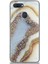 Oppo A5S Kapak Mermer Desenli Pop Socketli Silikon Kılıf - Gold 2