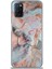 Oppo A72 Kapak Mermer Desenli Pop Socketli Silikon Kılıf - Mercan 1