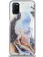 Oppo A92 Kapak Mermer Desenli Pop Socketli Silikon Kılıf - Mor 2