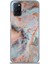 Oppo A52 Kapak Mermer Desenli Pop Socketli Silikon Kılıf - Mercan 2