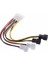 Molex 4 Pin To 3 Pin Fan Konnektör Soket Çevirici Kablo 1