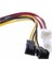 Molex 4 Pin To 3 Pin Fan Konnektör Soket Çevirici Kablo 2