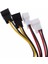Molex 4 Pin To 3 Pin Fan Konnektör Soket Çevirici Kablo 3