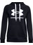 Kadın UA Rival Fleece Logo Kapüşonlu Üst 1356318-001 3