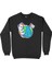 Dünya ve Kedi Siyah Sweatshirt 1