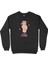 K Pop Finger Heart Siyah Sweatshirt 1