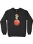 Astronot Merhaba Dünya Siyah Sweatshirt 1