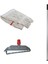 Geniş Yedek Islak Mop Takımı - Beyaz Pamuklu 25 Cm 320 gr Mop + Metal Sap + Mop Tutucu 1