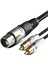 Rca Erkek Xlr Kadın Hoparlör Kablosu Y-Splitter Konnektör Adaptörü Kablosu 1m (Yurt Dışından) 2