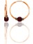 Gümüş Rose 14 mm Mercan Renkli Halka Küpe 1