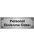 Personel Dinlenme Odası 7 x 20 cm Gümüş Renk Metal Yönlendirme Levhası 1