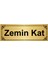 Zemin Kat 7 x 20 cm Altın Renk Metal Yönlendirme Levhası 1