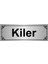 Kiler 7 x 20 cm Gümüş Renk Metal Yönlendirme Levhası 1