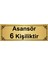 Asansör 6 Kişiliktir 7 x 20 cm Altın Renk Metal Yönlendirme Levhası 1