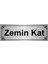 Zemin Kat 7 x 20 cm Gümüş Renk Metal Yönlendirme Levhası 1