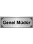 Genel Müdür 7 x 20 cm Gümüş Renk Metal Yönlendirme Levhası 1