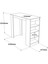 Lowa 120 cm Raflı Bar Masası Yemek Masası Mutfak Masası Çam-Beyaz Lw1-AW 3