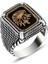 Kartal Pençeli Taşsız Gümüş Erkek Yüzük 1