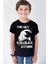 Göklerin Kartalı Siyah Kısa Kollu Kız Erkek Uniseks Çocuk T-Shirt 1