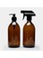 500ML Amber Cam Sıvı Sabunluk ve Sprey Şişe ( 2 Adet ) 1