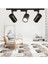 Siyah Kasa Beyaz Işık 30W 3 Adet 360 Dönen LED Ray Spot Lamba 1 Metre Raylı Armatür 1
