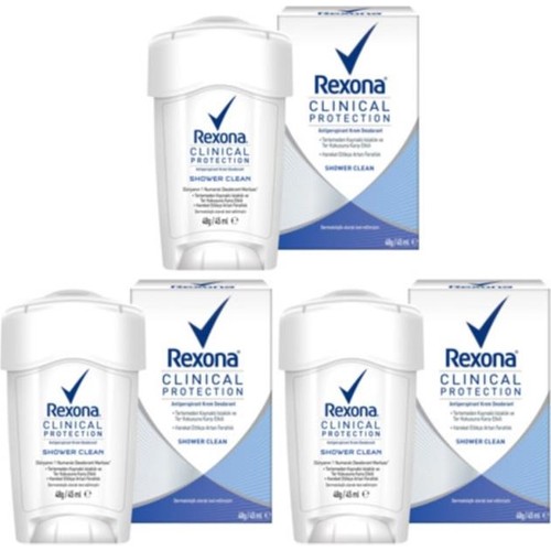 rexona clinical protection shower clean 45ml x 3 adet fiyati