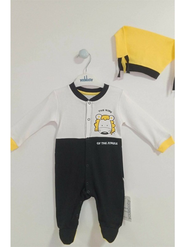 Yade Çocuk Yade Baby Şapkalı Tulum Takımı Sarı TE1006