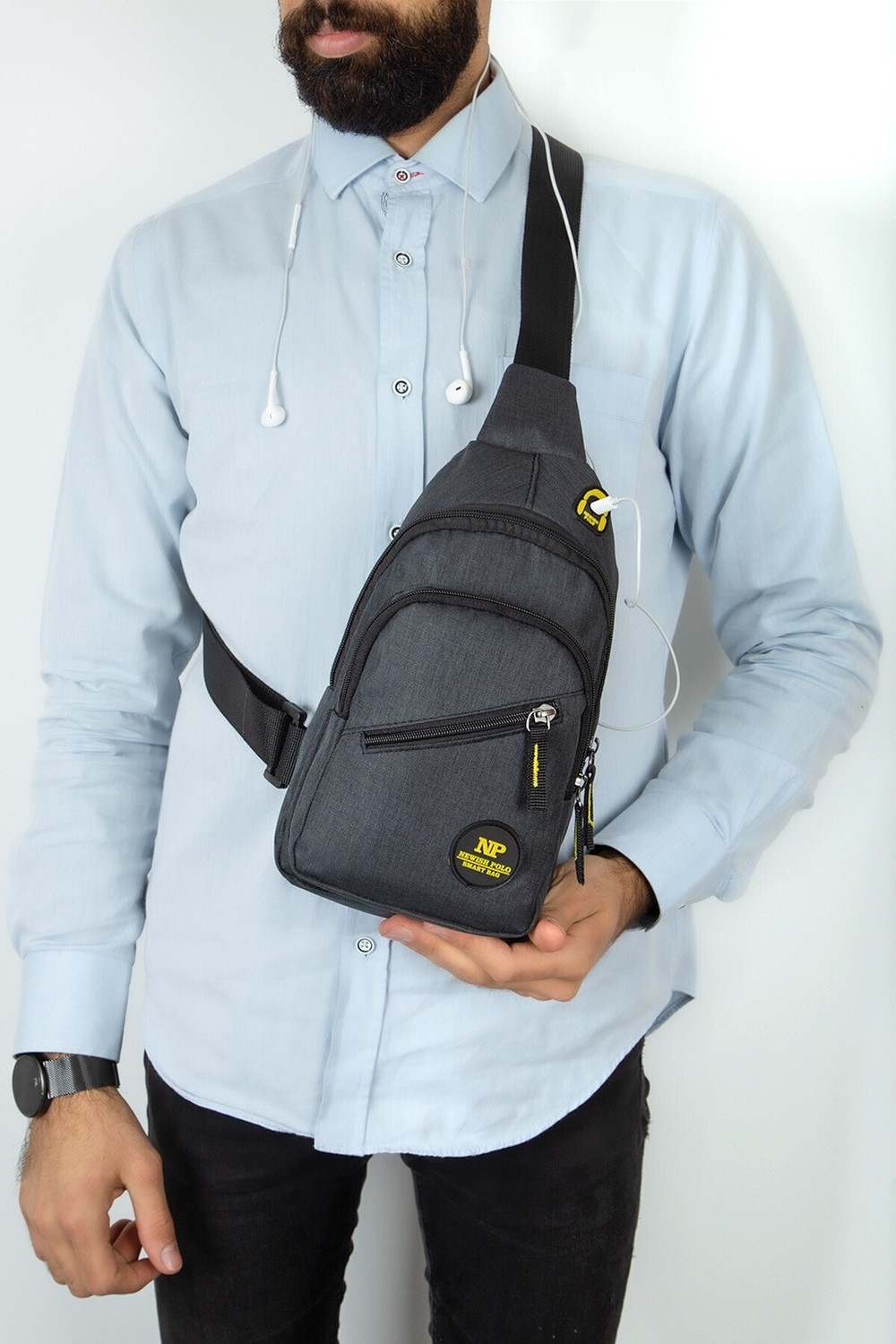 Strong Bag Strong Keten Omuz ve Göğüs Çantası, Body Bag Çapraz Sırt Çantası NP2031