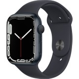 Apple Watch Seri 7 Gps, 45MM Siyah Alüminyum Kasa ve Siyah Spor Kordon - Regular MKN53TU/A