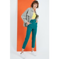 Z Giyim Kadın Zümrüt Yeşili Kemerli Yüksek Bel Kumaş Pantolon