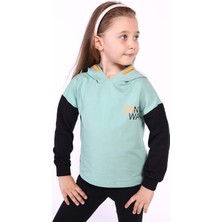 Toontoy Kids Toontoy Kız Çocuk Kapüşonlu Blok Renkli Sweatshirt