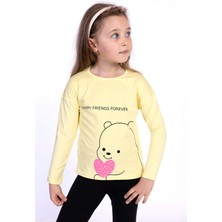 Toontoy Kids Toontoy Kız Çocuk Baskılı Tişört