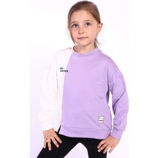 Toontoy Kids Toontoy Kız Çocuk Blok Kesikli Sweatshirt
