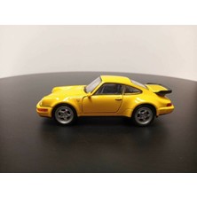 Welly 1:36 Porsche 911 Turbo Diecast Çek Bırak Model Araba (Sarı)