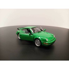 Welly 1:36 Porsche 911 Turbo Diecast Çek Bırak Model Araba (Yeşil)