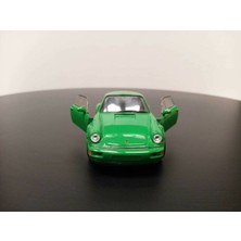 Welly 1:36 Porsche 911 Turbo Diecast Çek Bırak Model Araba (Yeşil)
