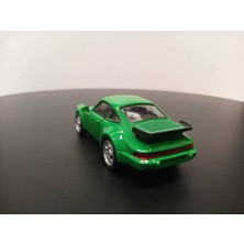 Welly 1:36 Porsche 911 Turbo Diecast Çek Bırak Model Araba (Yeşil)