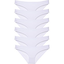 Royaleks 6 Adet Süper Eko Set Likralı Kadın Slip Külot Beyaz