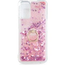 Dlrcase Oppo A72 Kılıf Milce Sulu Yüzüklü Silikon Arka Kapak Pembe