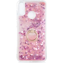 Dlrcase Huawei Y6S 2019 Kılıf Milce Sulu Yüzüklü Silikon Arka Kapak Pembe