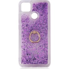 Dlrcase Xiaomi Redmi 9c Kılıf Milce Sulu Yüzüklü Silikon Arka Kapak Mor