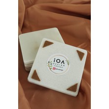 IOA Design Mia 4'lü Set Kare Gerçek İnce Mermer Bardak Altlığı