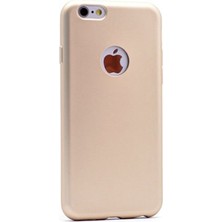 Dlrcase Apple iPhone 6 6s Kılıf Premier Silikon+Nano Glass Koruyucu Gold