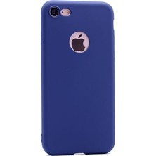 Dlrcase Apple iPhone 7 Kılıf Premier Silikon Kılıf+Nano Glass Koruyucu Lacivert