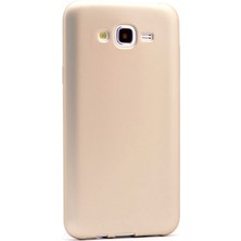 Dlrcase Samsung Galaxy J7 2015 Kılıf Premier Silikon Kılıf Gold