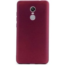 Dlrcase Xiaomi Redmi 5 Kılıf Premier Silikon Arka Kapak+Nano Glass Mürdüm