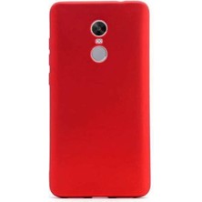 Dlrcase Xiaomi Redmi 5 Plus Kılıf Premier Silikon Kılıf+Nano Glass Koruma Kırmızı