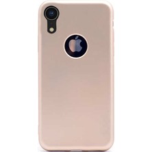 Dlrcase Apple iPhone Xr Kılıf Premier Esnek Lüx Silikon+Nano Glass Gold